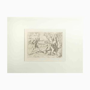 Giovanni Lanfranco, Genesis 4 Old Testament Story, Etching, 1607