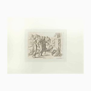 Giovanni Lanfranco, Genesis 18, Geschichte des Alten Testaments, Radierung, 1607