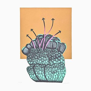 Renzo Margonari, Fiore Segnale, Lithograph, 1976