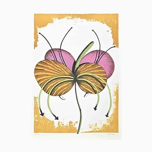 Renzo Margonari, Flower, Lithograph, 1976