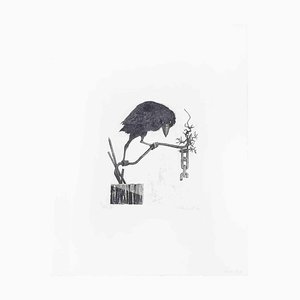 Leo Guida, Crow on the Branch, Etching, 1972