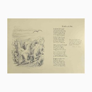 Domenico Purificato and Libero De Libero, Post Scriptum in the Bottle, 1945, Lithograph