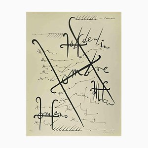 Rafael Alberti, Letter H, Lithograph, 1972
