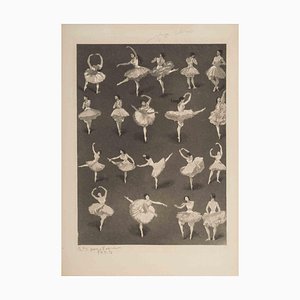 Charles Paul Renouard, Ballerines, Lithographie, Début du 20e Siècle
