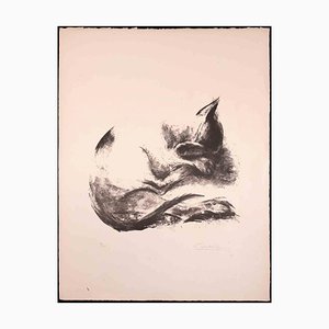 Giselle Halff, The Cat, Lithographie, 1950er