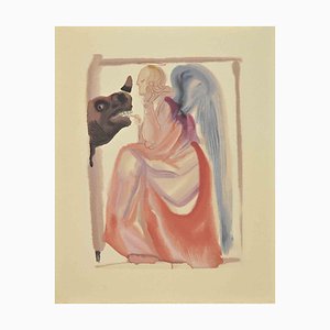 Salvador Dali, Church and Empire, The Divine Comedy, Woodcut, 1963