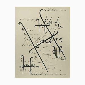 Rafael Alberti, Letter H, Lithograph, 1972