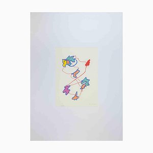 Giulio Turcato, Abstract Composition, Lithograph, 1973