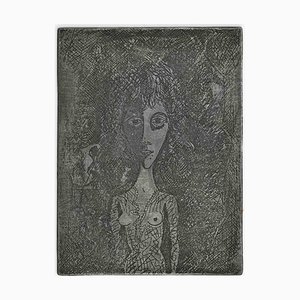 Gianpaolo Berto, Retrato de mujer, Grabado, 1974