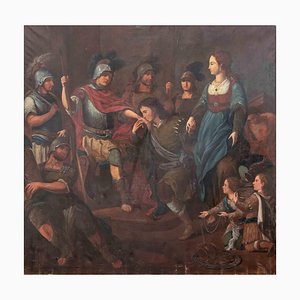 Italienischer Künstler, The Hand Kisser, Öl auf Leinwand, 19. Jh.