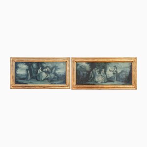 Gallant Scenes, Oil on Canvas, 18th Century, Set of 2