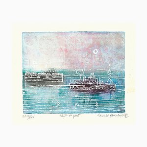 Shoici Hasegawa, Reflets au Port, Etching, 1970s