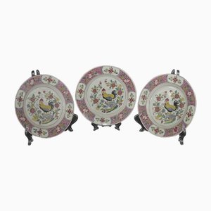 Chinese Ceramic Plates, Mid-20th Century, Set of 3