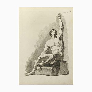 Nicholas Cochin, Posing Man, Etching, 1755