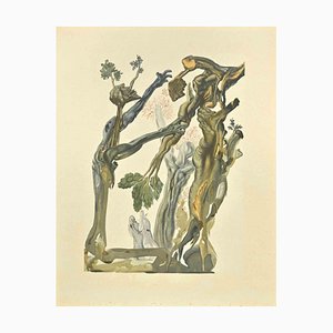 Salvador Dali, Forest of Suicides, Woodcut, 1963