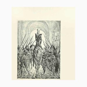 Wladyslaw Jahl, The Entrance of Don Quixote, Etching, 1951