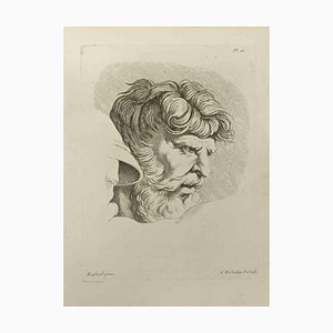 Nicholas Cochin, Portrait after Raphael, Etching, 1755