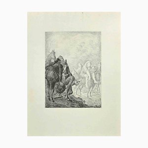 Wladyslaw Jahl, The Meeting, Etching, 1951