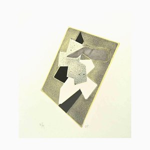 Hans Richter, Abstract Composition, Etching and Collage, 1970