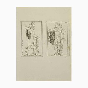 Jean François Poletnich, Apollon, Etching, 18th Century