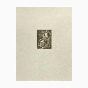 Wladyslaw Jahl, Flor y el Viejo, Etching and Drypoint, 1951
