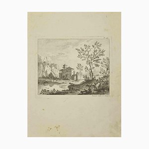 Pierre-François Laurent, Landscape, Etching, 1755