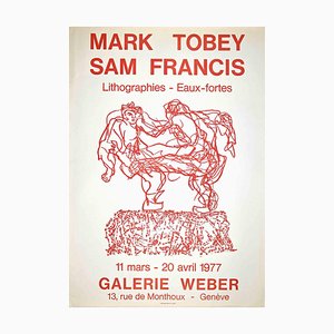 Mark Tobey and Sam Francis, Exhibition Poster, Offset Print, 1977