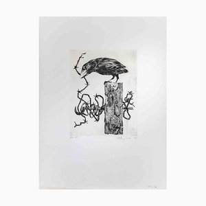 Leo Guida, Krähe, Radierung, 1972