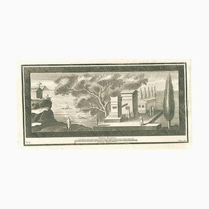 Fernando Strina, Fresco from Antiquities of Herculaneum, Etching, 18th Century