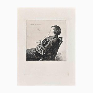 Jules de Goncourt, Portrait of Edmond de Goncourt, Etching, 1860