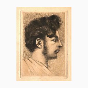 Arthur Edouard Guillez, Portrait, Original Etching, 1908