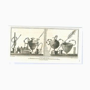 Niccolò Vanni, Ancient Roman Statues, Original Etching, 18th Century