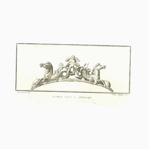 Vincenzo Segoni, Antike Römische Statue, Original Radierung, 18. Jh.