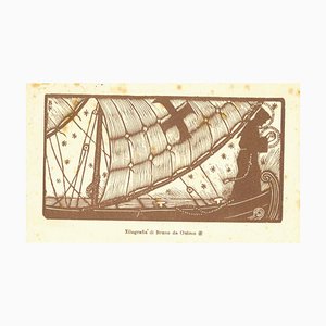 Bruno da Osimo, The Saint, Original Woodcut, Early 20th Century