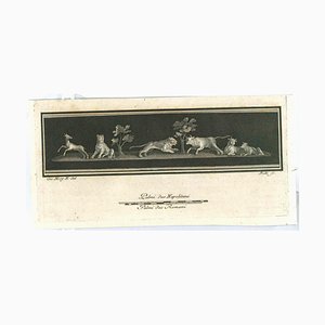 Giovanni Morghen, Ancient Roman Frescoes, Original Etching, 18th Century