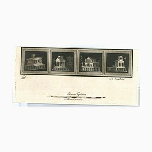 Carlo Oraty, Fresque Romaine Antique, Eau-forte Originale, 18ème Siècle