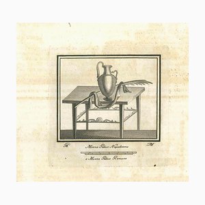 Old Master, Ancient Roman Still Life, Original Etching, 18th Century