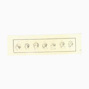 Thomas Holloway, The Physiognomy, The Faces, Original Etching, 1810