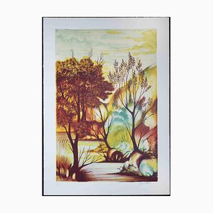 Orfeo Vitali, Autumn, Original Etching, 1970s