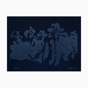 Pino Reggiani, Men of the Night, Lithograph, 1970s