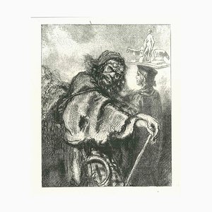 Lithographie Originale, Paul Gavarni, The Rage and Agony, 1881