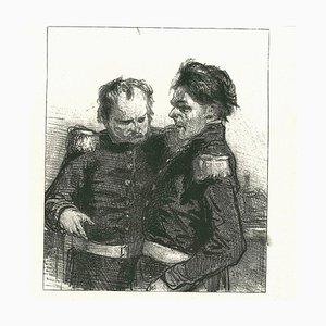 Paul Gavarni, The Affection, Original Lithograph, 1881