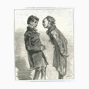 Paul Gavarni, streng aussehend, Original Lithographie, 1881