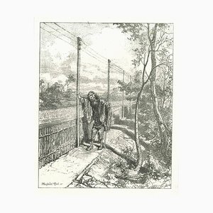 Paul Gavarni, The Misery, Original Lithograph, 1881