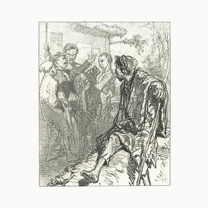 Paul Gavarni, The Misery, Original Lithograph, 1881