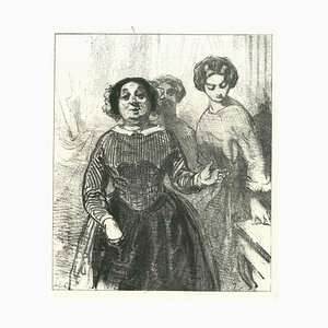 Lithographie Originale, Paul Gavarni, The Accompinging, 1881