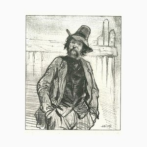 After Paul Gavarni, Gallant, Original Lithograph, 1881