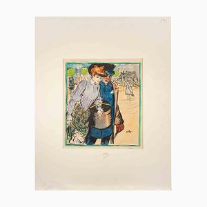 Pierre Georges Jeanniot, Springtime, Ink & Watercolor, 1905