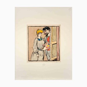 Pierre Georges Jeanniot, To the Painter, Watercolor, 1904