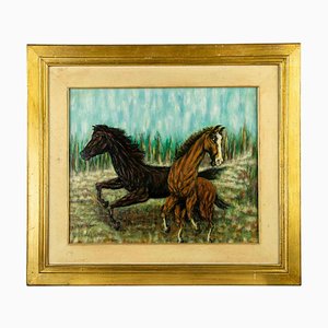Chevaux, Huile sur Toile, 1991